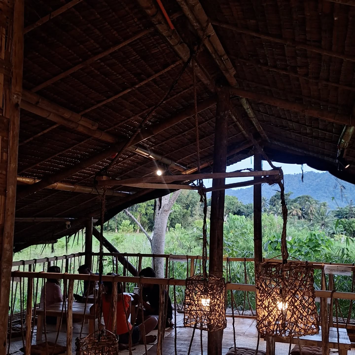 Interior with lanterns